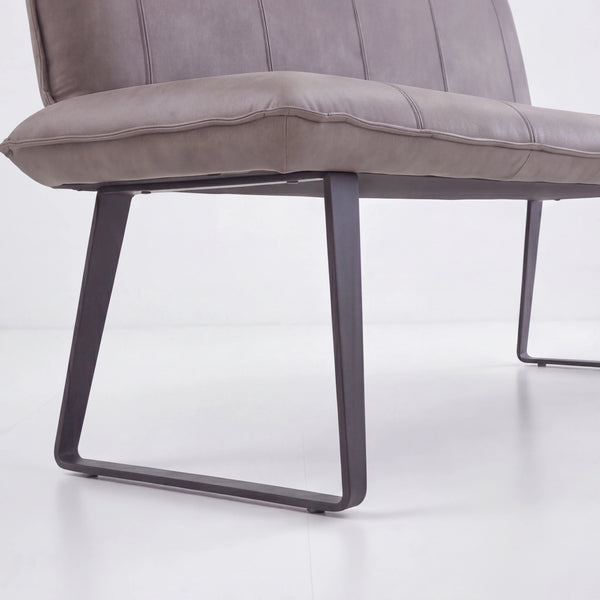 Design-Einzelbank, Solo, Microfaser Gavin silver