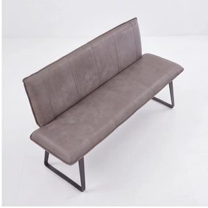 Design-Einzelbank, Solo, Microfaser Gavin silver