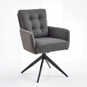Polsterstuhl, Ella, Microfaser Cowboy grey