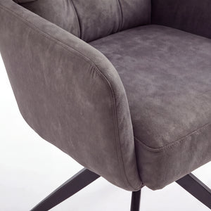 Polsterstuhl, Ella, Microfaser Cowboy grey