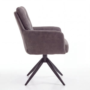 Polsterstuhl, Ella, Microfaser Cowboy grey