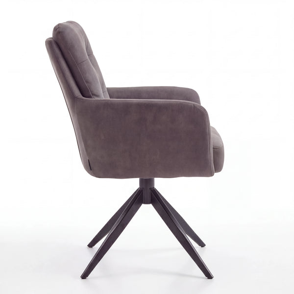Polsterstuhl, Ella, Microfaser Cowboy grey