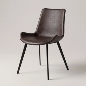 Stuhl aus Kunstleder vintage grau