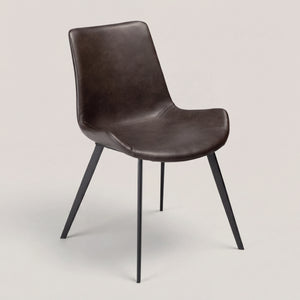 Stuhl aus Kunstleder vintage grau
