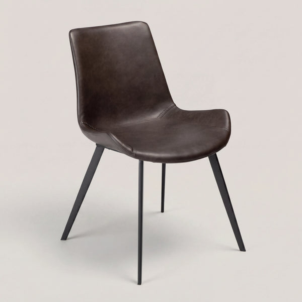 Stuhl aus Kunstleder vintage grau