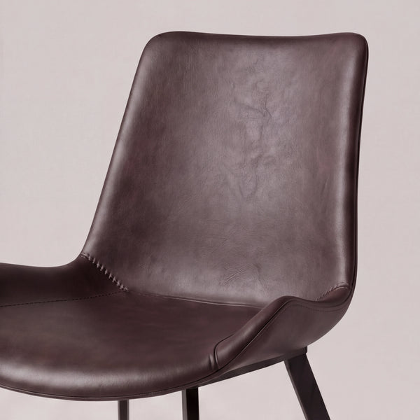 Stuhl aus Kunstleder vintage grau