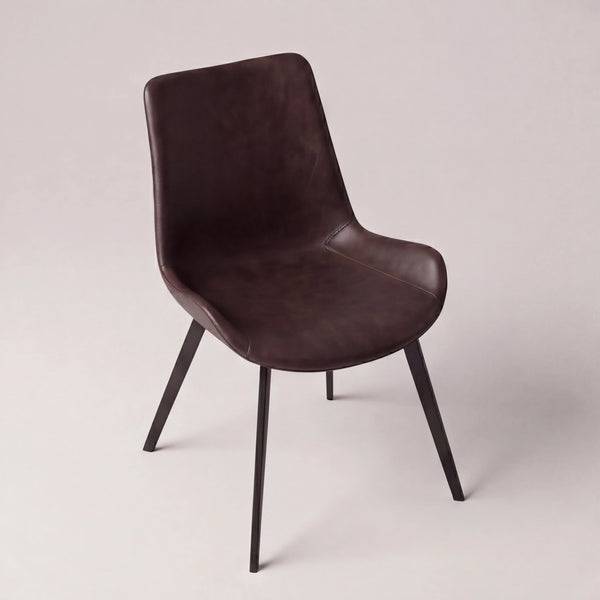 Stuhl aus Kunstleder vintage grau