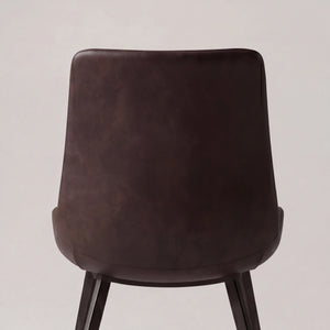 Stuhl aus Kunstleder vintage grau