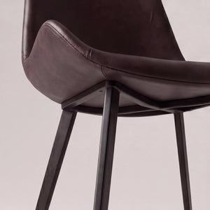 Stuhl aus Kunstleder vintage grau