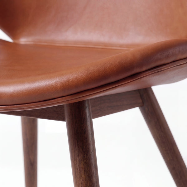 Stuhl aus Kunstleder in vintage Hellbraun
