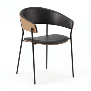 Stuhl, Crib, Kunstleder raven schwarz faux