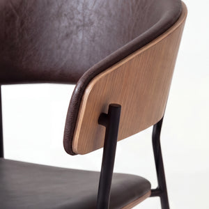Stuhl, Crib, Kunstleder raven schwarz faux