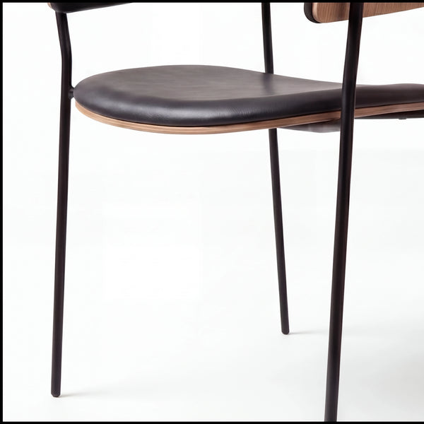Stuhl, Crib, Kunstleder raven schwarz faux