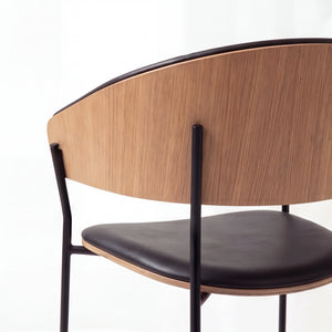 Stuhl, Crib, Kunstleder raven schwarz faux