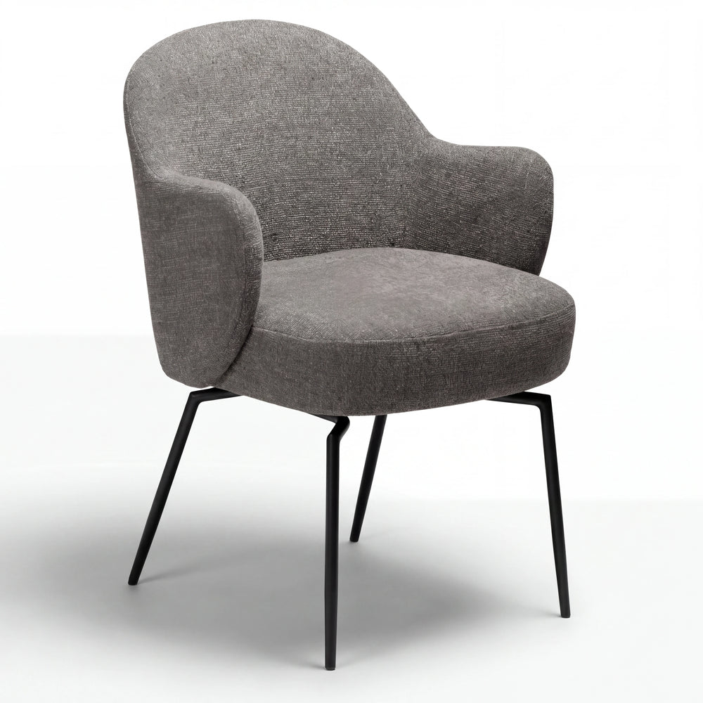 Stuhl inkl. Drehfunktion, Bae, pebble earth bouclé