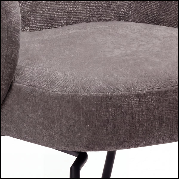 Stuhl inkl. Drehfunktion, Bae, pebble earth bouclé