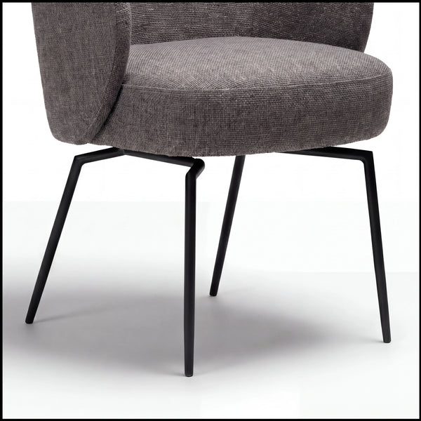 Stuhl inkl. Drehfunktion, Bae, pebble earth bouclé