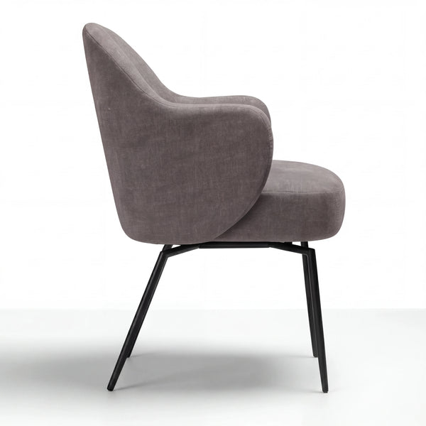 Stuhl inkl. Drehfunktion, Bae, pebble earth bouclé