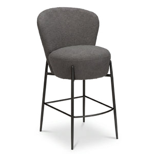 Thekenstuhl, Orbit, stone Pres Bouclé (anthrazit)