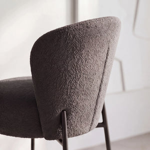 Thekenstuhl, Orbit, stone Pres Bouclé (anthrazit)