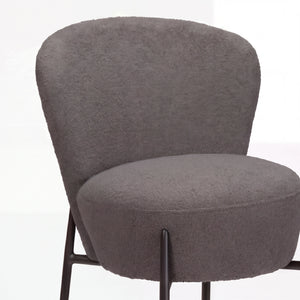 Thekenstuhl, Orbit, stone Pres Bouclé (anthrazit)