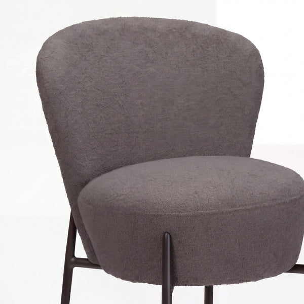Thekenstuhl, Orbit, stone Pres Bouclé (anthrazit)