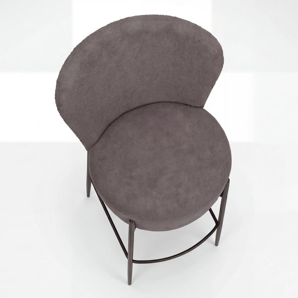 Thekenstuhl, Orbit, stone Pres Bouclé (anthrazit)