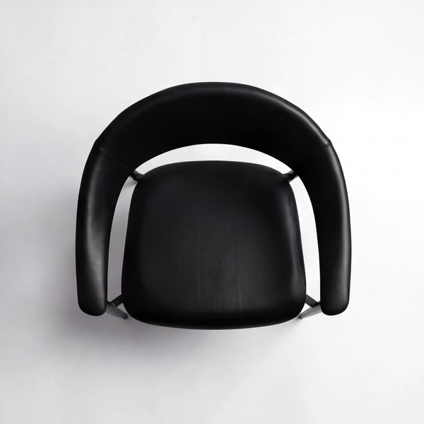 Armlehnstuhl, Rover, Kunstleder vintage schwarz