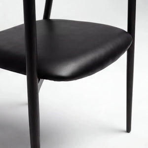 Armlehnstuhl, Rover, Kunstleder vintage schwarz
