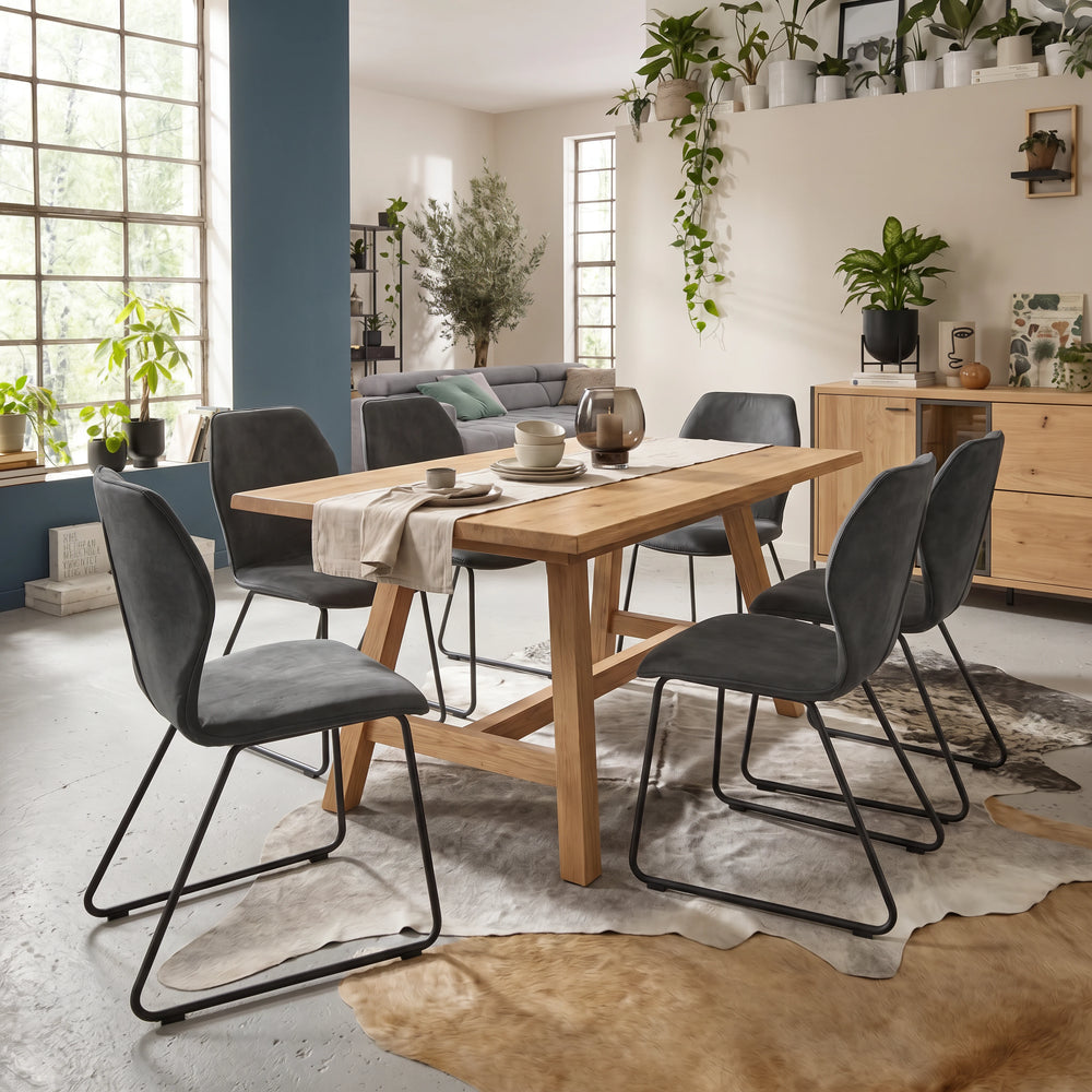 Design-Stuhl, aus Microfaser Aberdeen stone