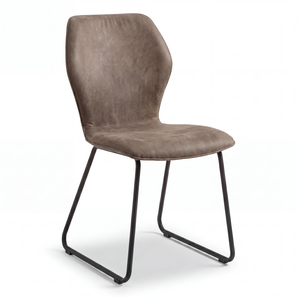 Design-Stuhl aus Microfaser Aberdeen mocca
