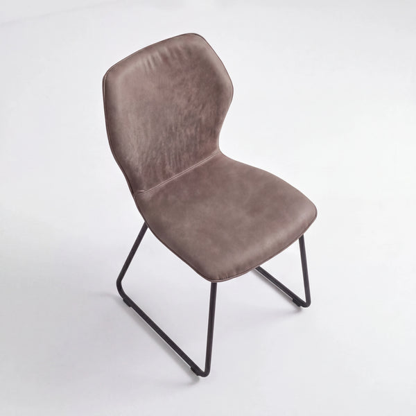 Design-Stuhl aus Microfaser Aberdeen mocca