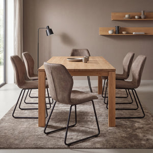 Design-Stuhl aus Microfaser Aberdeen mocca