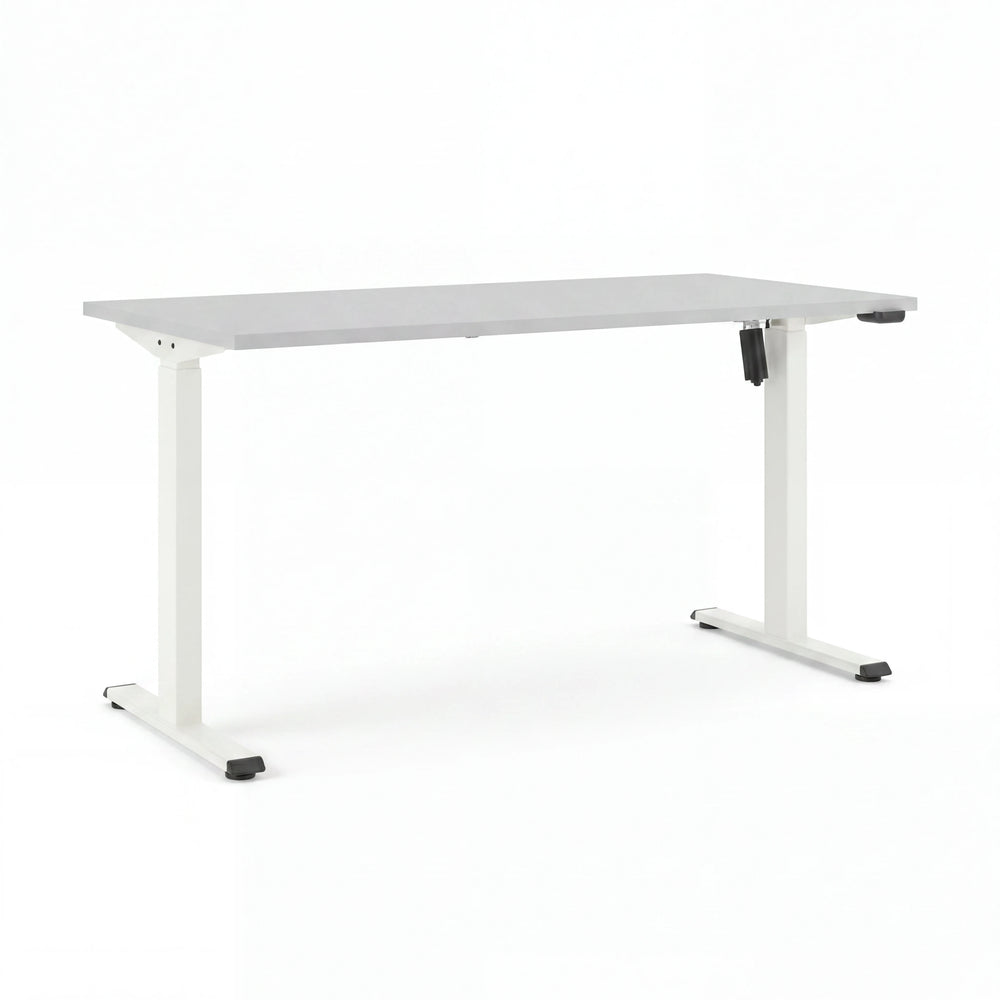 Schreibtisch höhenverstellbar Elisa, 120x60 cm, Platinium weiß