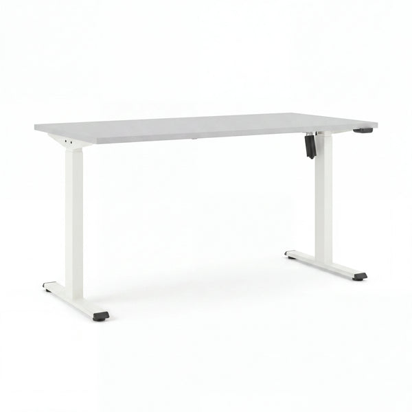 Schreibtisch höhenverstellbar Elisa, 120x60 cm, Platinium weiß
