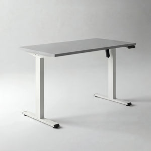 Schreibtisch höhenverstellbar Elisa, 120x60 cm, Platinium weiß