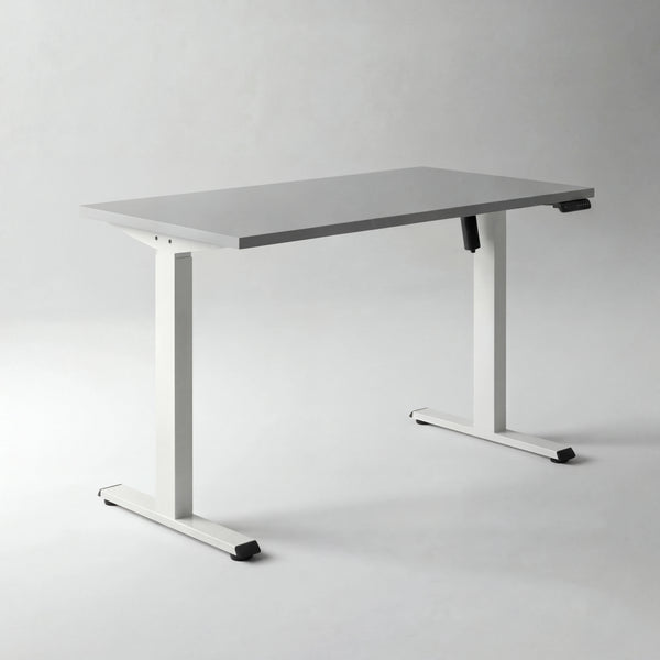 Schreibtisch höhenverstellbar Elisa, 120x60 cm, Platinium weiß