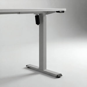 Schreibtisch höhenverstellbar Elisa, 120x60 cm, Platinium weiß