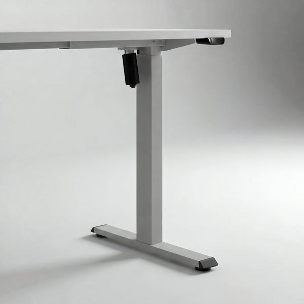 Schreibtisch höhenverstellbar Elisa, 120x60 cm, Platinium weiß