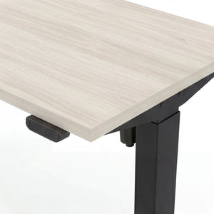 Schreibtisch höhenverstellbar Elisa, 140x70 cm, Acacia Light schwarz
