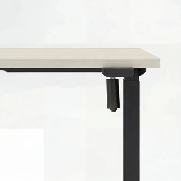 Schreibtisch höhenverstellbar Elisa, 140x70 cm, Acacia Light schwarz