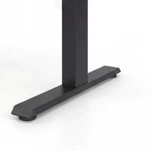 Schreibtisch höhenverstellbar Elisa, 140x70 cm, Acacia Light schwarz
