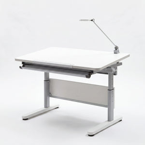 Schreibtisch Santana, Schiefergrau, 120x70 cm, Kurbel