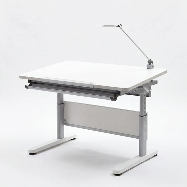 Schreibtisch Santana, Schiefergrau, 120x70 cm, Kurbel