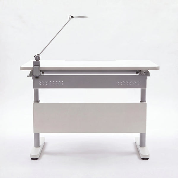 Schreibtisch Santana, Schiefergrau, 120x70 cm, Kurbel