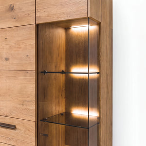 Wohnwand Rivano mit LED-Hängeregal