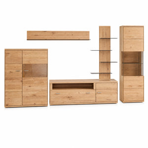 Wohnwand Rimini mit Highboard und Vitrine