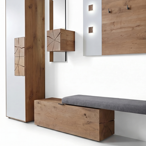 Garderobe, Caya, Mattglas weiß, 278x196 cm