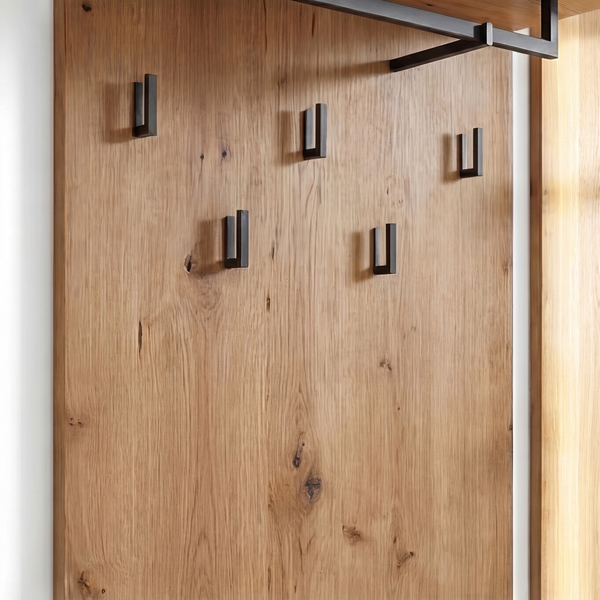 Garderobe, Milano, Wildeiche massiv, 218x203 cm