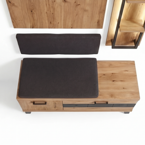 Garderobe, Milano, Wildeiche massiv, 218x203 cm
